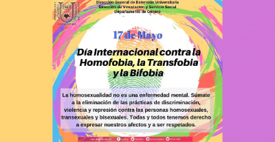 Día Internacional con la Homofobia, la Transfobia y la Bifobia
