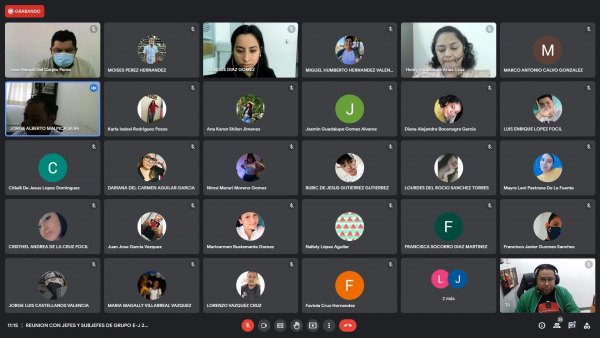 Se lleva a Cabo Reunión de Trabajo Virtual con Jefes de Grupo de esta Escuela