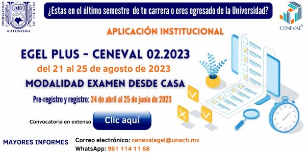 EGEL PLUS - CENEVAL MODALIDAD EXAMEN DESDE CASA