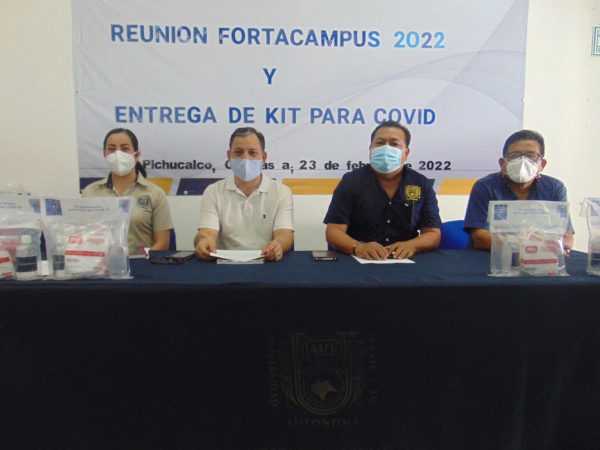 Se Realiza Reunión Fortacampus 2022 y Entrega de KIT Personal para Prevención del COVID-19 con Personal Docente y Administrativo