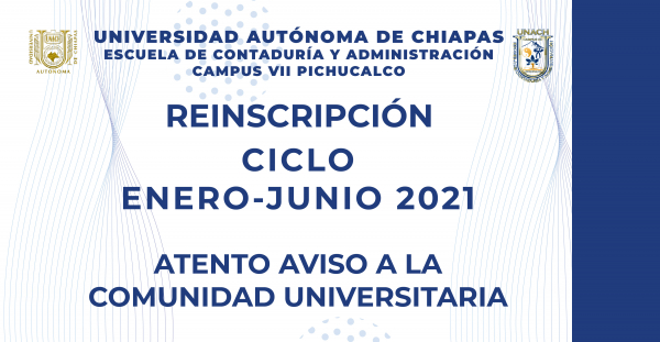 REINSCRIPCIÓN CICLO ENERO-JUNIO 2021